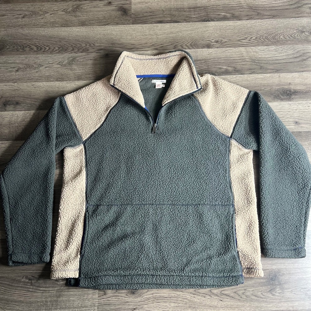 Carbon 2 Cobalt 1/4 Zip Fleece Sweater Mens Medium Color Block‎ Pullover